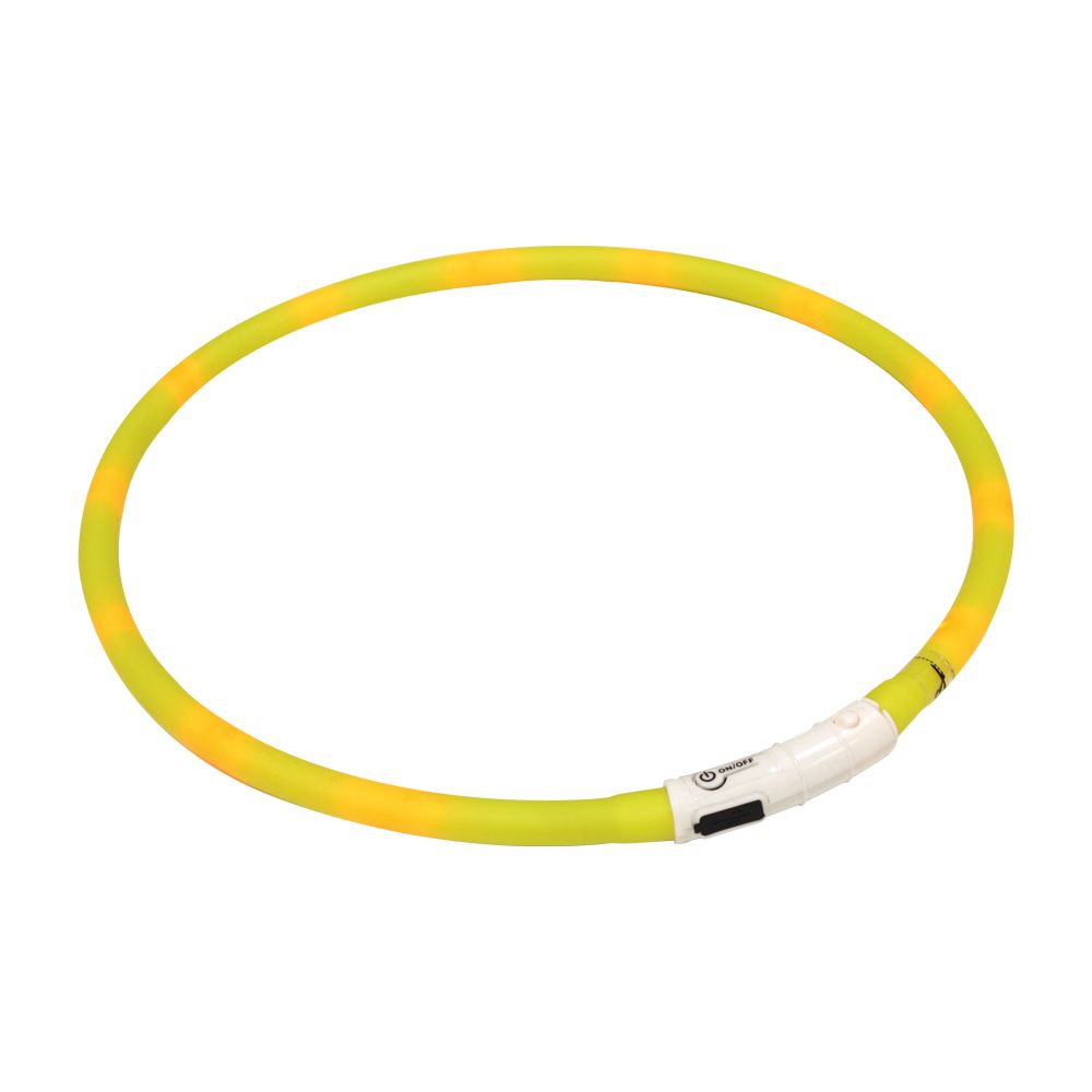 croci-collier-lumineux-led-pour-chien-jaune-usb-40-cm image 2