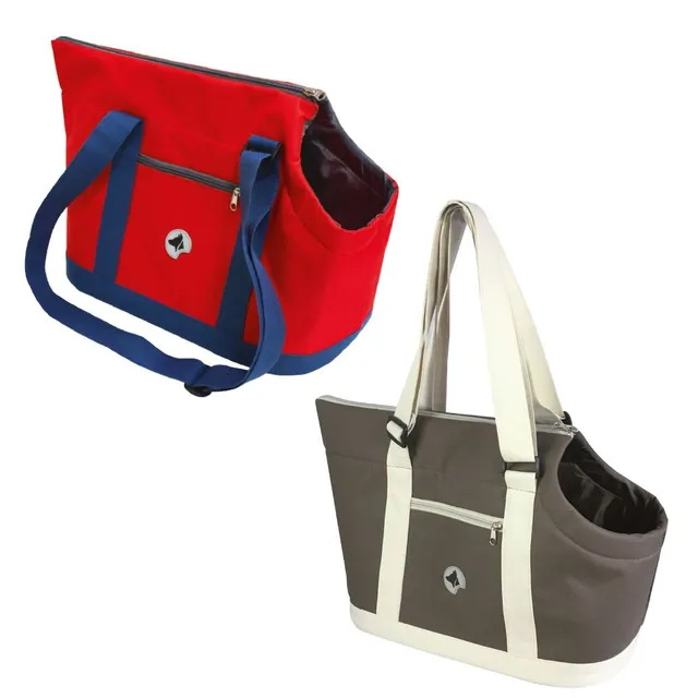 croci-giselle-sac-transport-chien-chat-rouge-nylon image 1