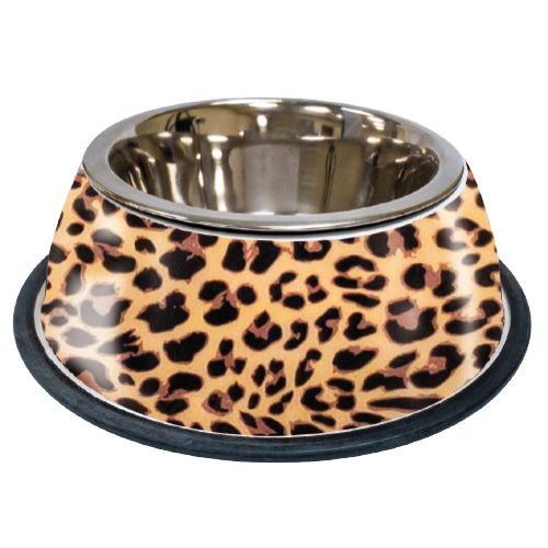 croci-animalier-leopard-gamelle-inox-370-ml-l-opard image 1
