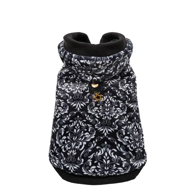 croci-damask-sweat-chien-capuche-bijou-damass image 1