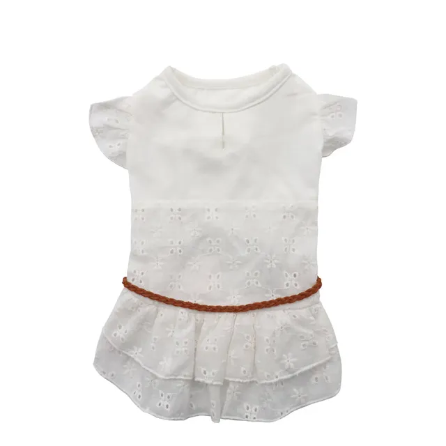 croci-romantic-robe-chien-dentelle-blanche-30-cm image 1