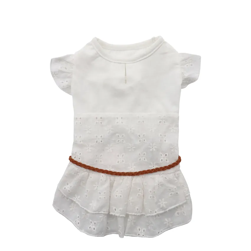croci-romantic-robe-chien-dentelle-blanche-30-cm image 1
