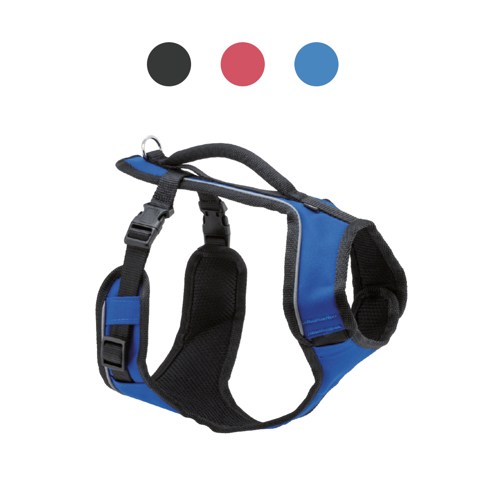 croci-easy-sport-harnais-chien-nylon-rembourr-bleu-m image 1