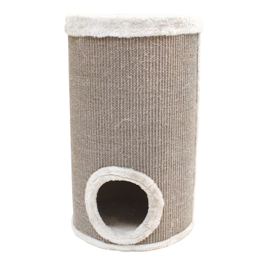 croci-cat-tower-griffoir-chat-gris-sisal-peluche image 2
