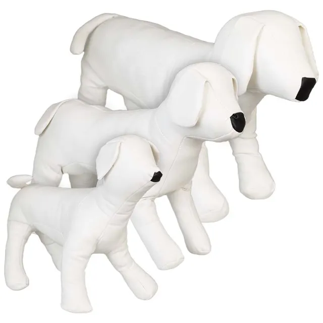 croci-mannequin-chien-simili-cuir-blanc-30-cm image 1