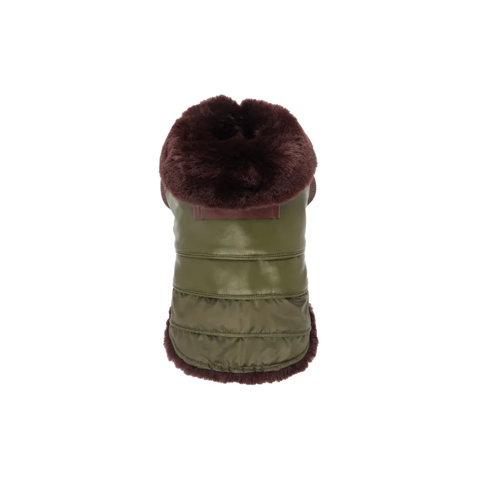 croci-oak-manteau-chien-matelass-imperm-able-col-fourrure image 1