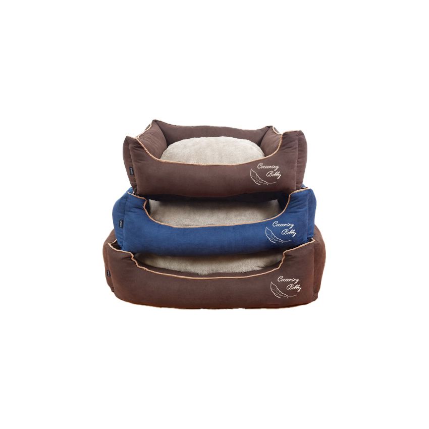 croci-bobby-panier-chien-plume-bleu-73x58x19-cm image 2