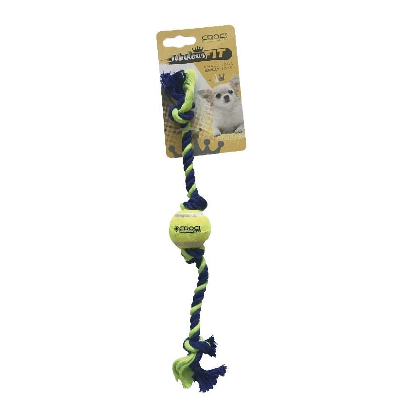 croci-cotonosso-corde-balle-chien-bleue-16-cm-coton image 2
