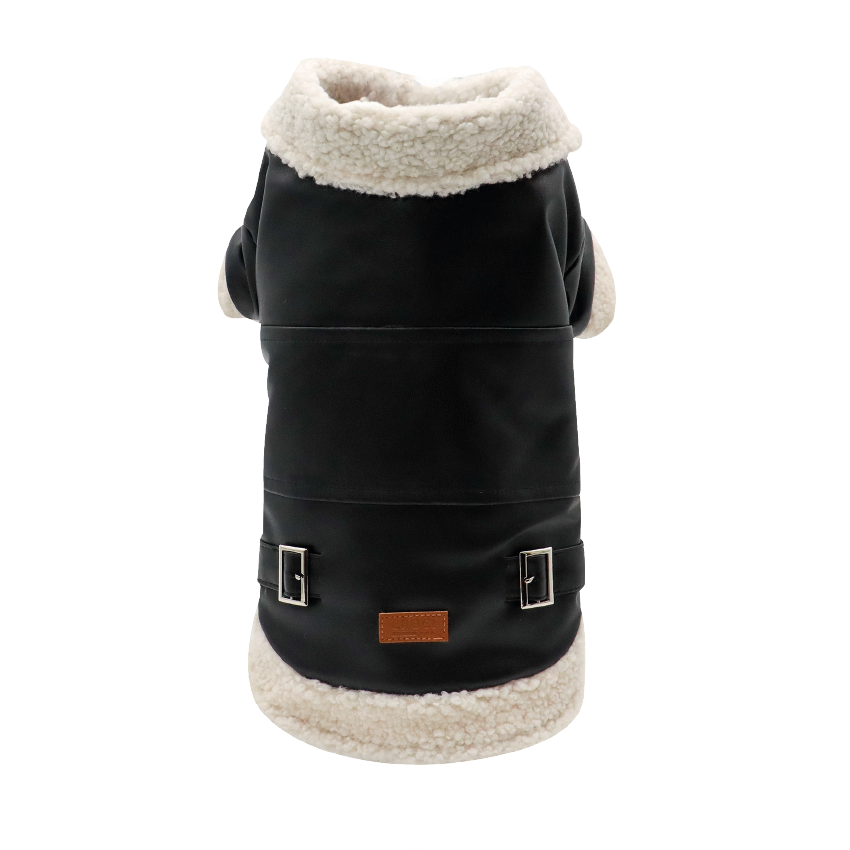 croci-rock-giubbotto-chien-copelle-sherpa-noir-40-cm image 1