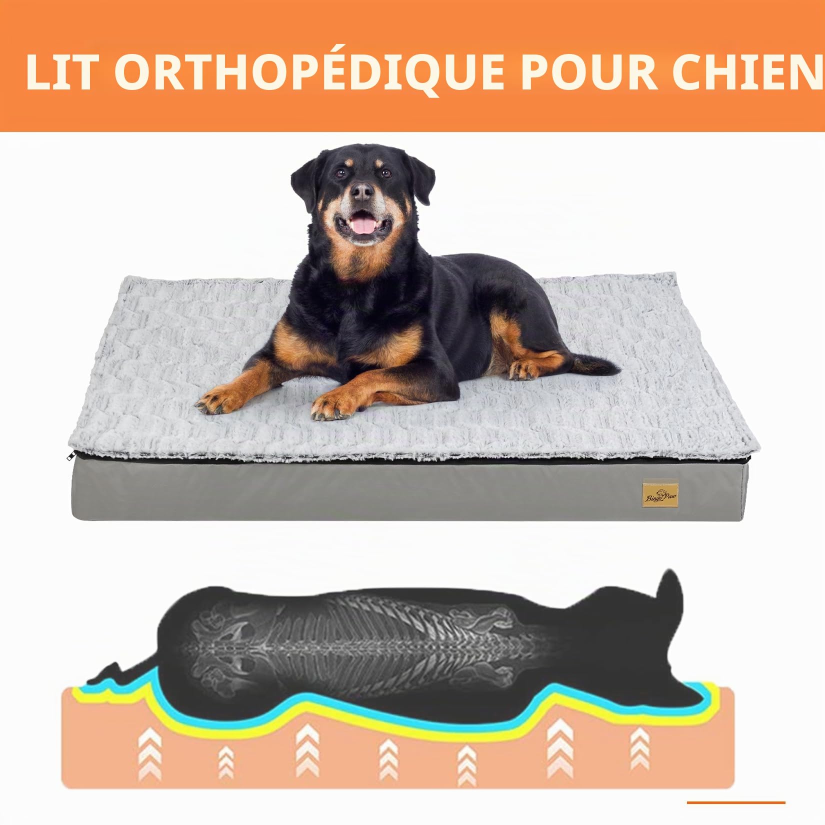 bingopaw-dog-bed-matelas-chien-95x70cm-m-moire-de-forme-lavable image 8