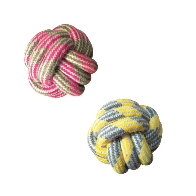 croci-pastel-balle-chien-corde-rose-18-cm image 1