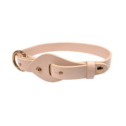 croci-round-chic-collier-chien-cuir-vegan-beige-32-42-cm image 3