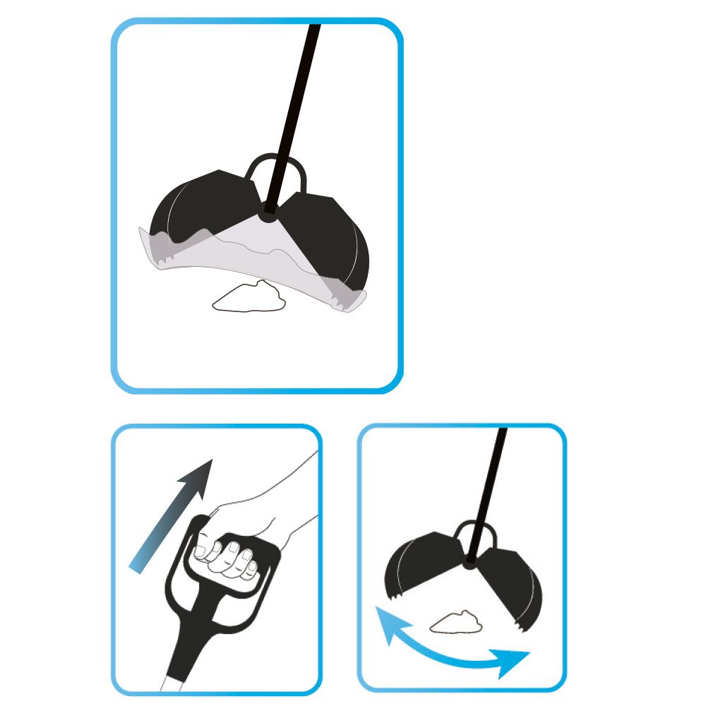 croci-pince-ramasse-crottes-chien-plastique-pliable image 2