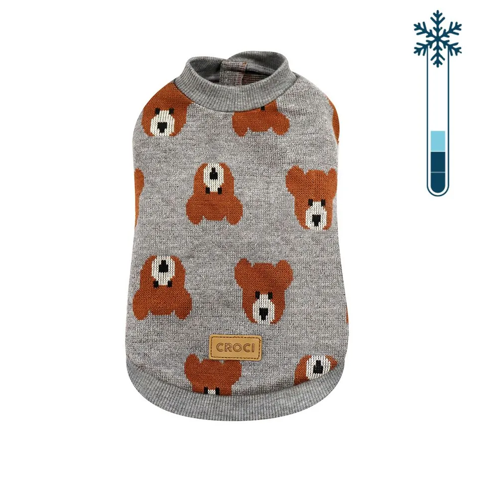 croci-bruno-pull-pour-chien-35-cm-chaud-motif-ours image 1