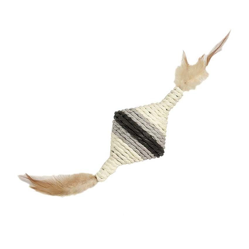 croci-bobby-youpi-jouet-chat-corde-papier-noir-12-cm-plumes image 3