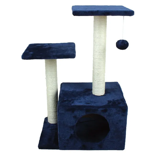 croci-sammy-griffoir-chat-avec-niche-et-balle-peluche image 1