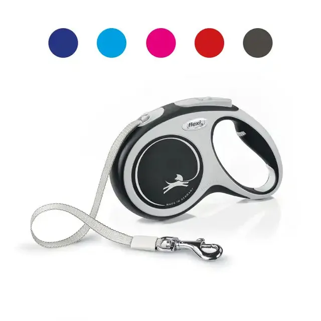 flexi-new-comfort-laisse-enrouleur-chien-sangle-5-m-noir-m image 1