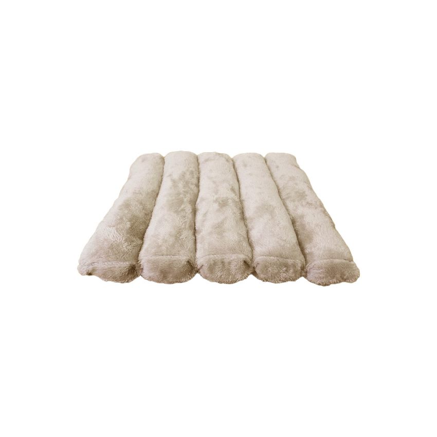 croci-bobby-feather-matelas-chien-chat-beige-50x35x6-cm image 1