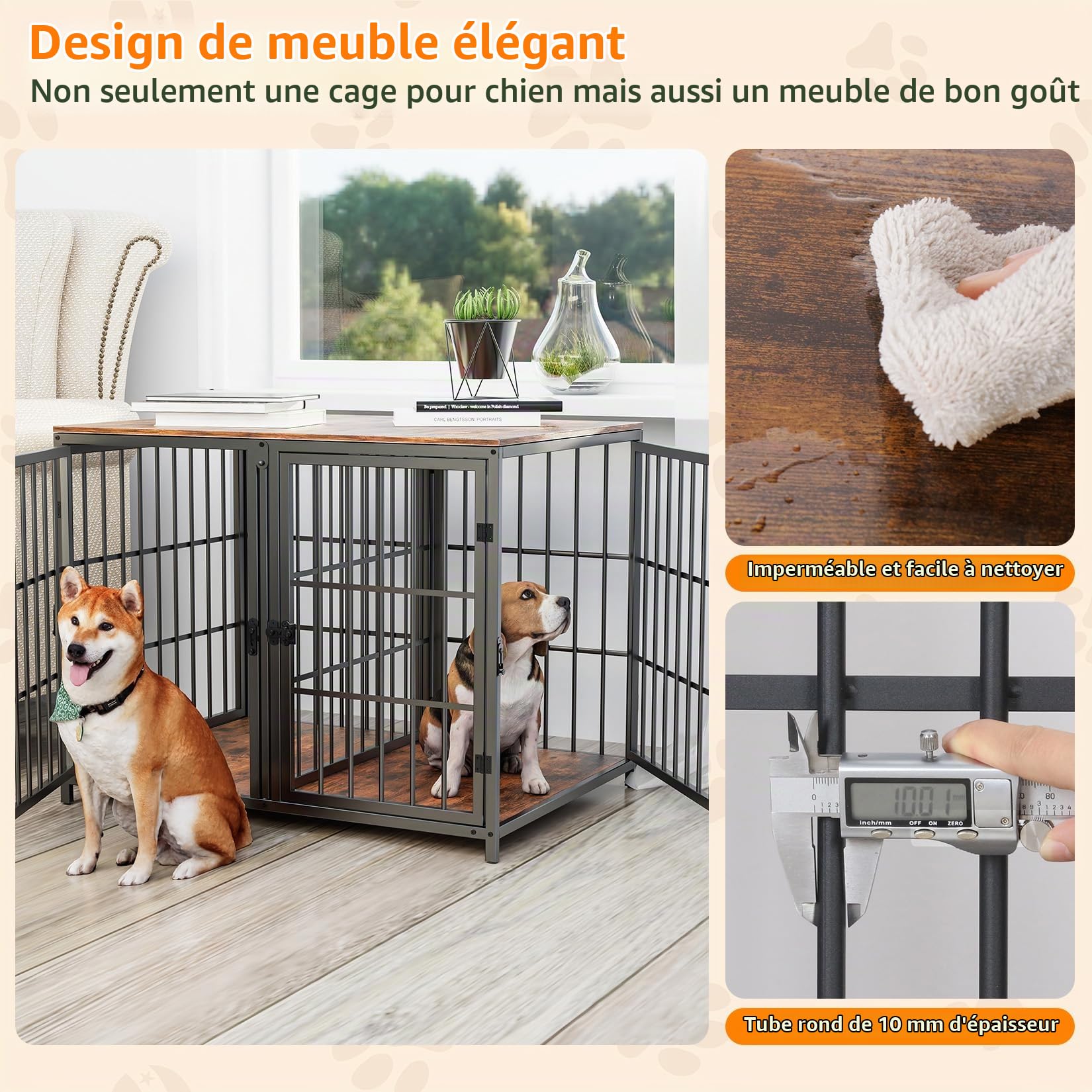 bingopaw-dog-crate-cage-chien-bois-90x62cm-noire image 5