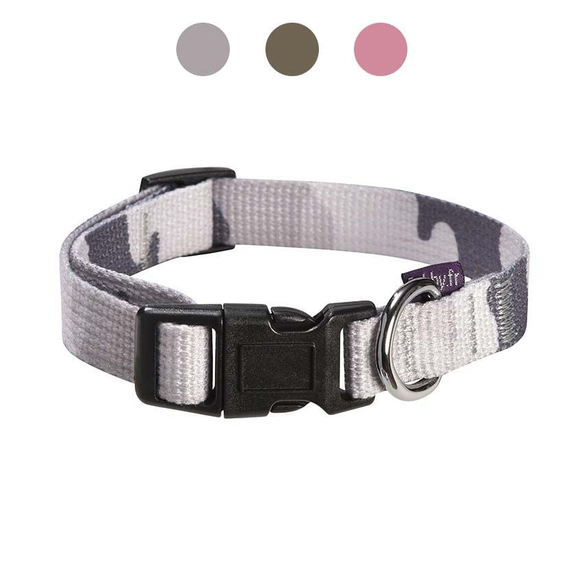 croci-bobby-camouflage-collier-chien-nylon-gris-25-40-cm image 1