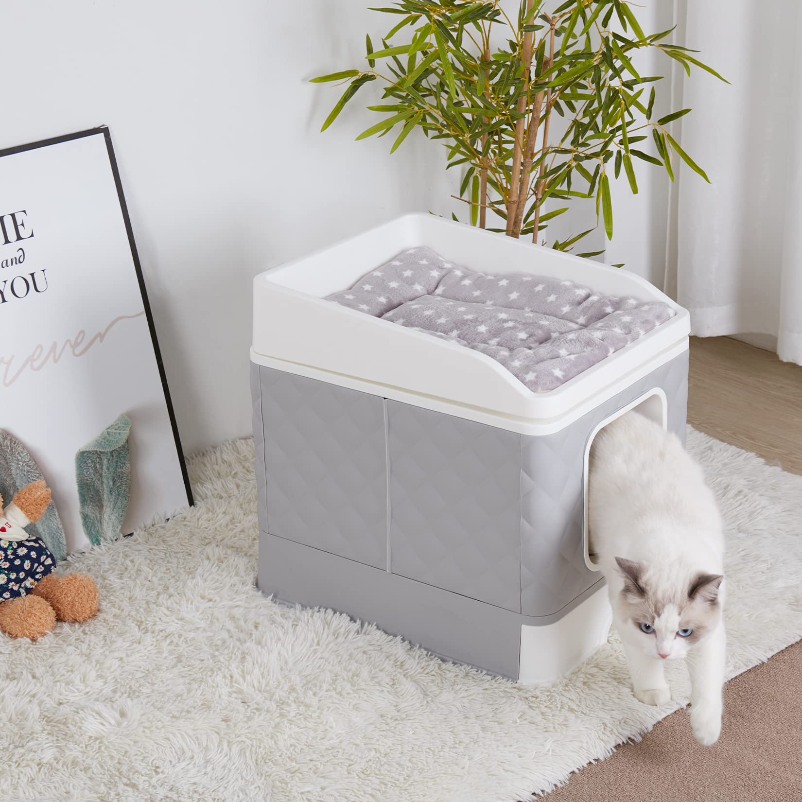 bingopaw-maison-toilette-chat-ferm-e-50x38cm-tiroir-pliable image 2
