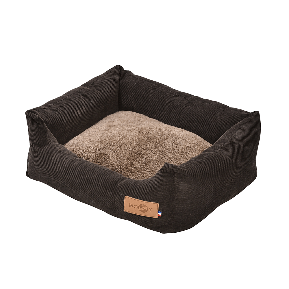 croci-bobby-daryl-panier-chien-rectangulaire-velours-gris image 3
