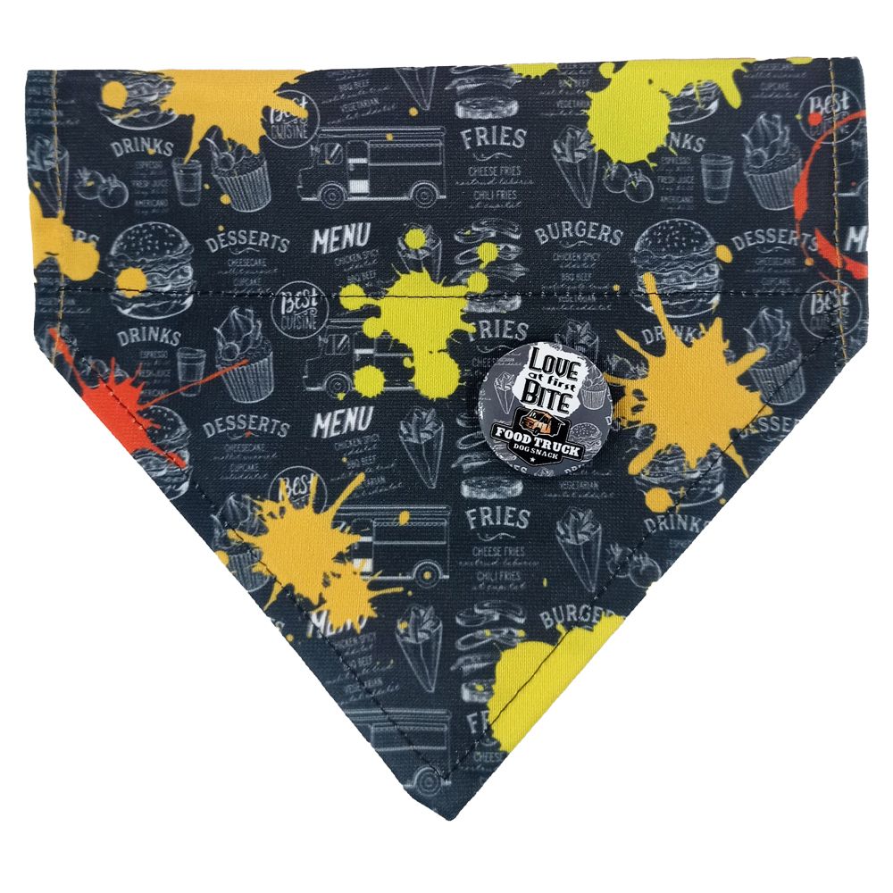 croci-foodtruck-bandana-chien-r-versible-broche-20x16 image 1