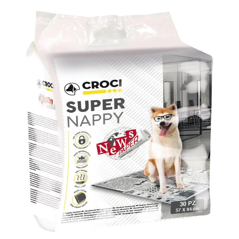 croci-super-nappy-tapis-chien-journal-57x54-cm-30-pi-ces image 1