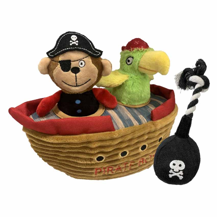 croci-hide-seek-peluche-chien-interactive-pirate-25x12x13 image 3