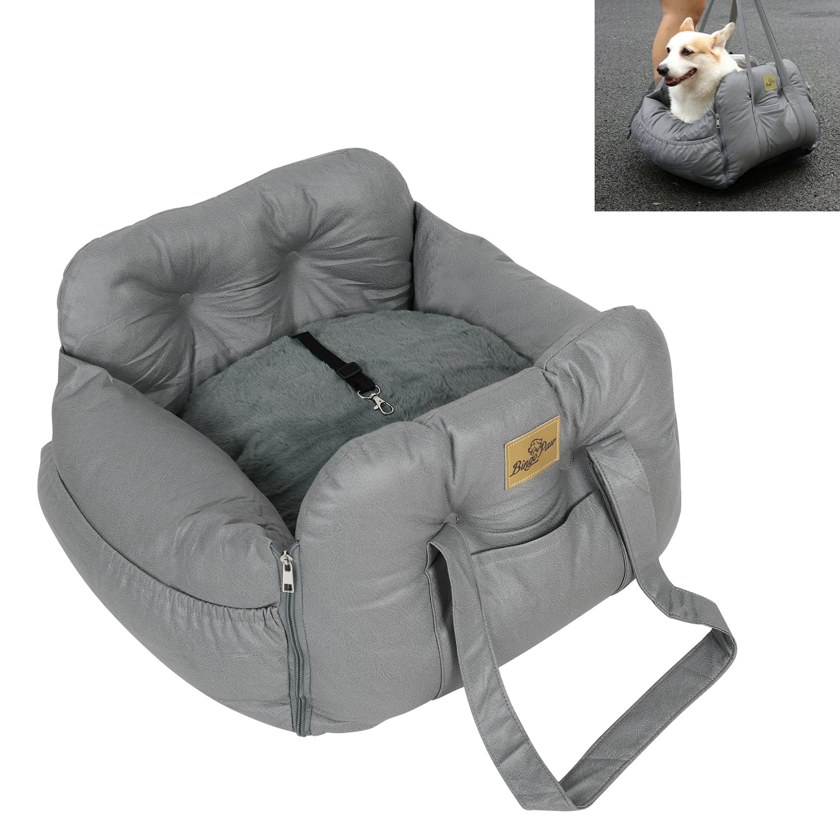 bingopaw-si-ge-auto-chien-panier-transport-64x43x28cm image 1