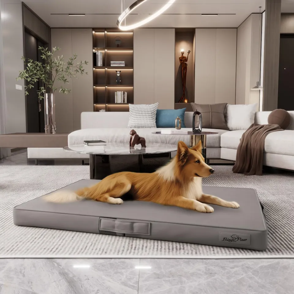bingopaw-dog-bed-panier-chien-96-5x70-5cm-cuir-lavable-3d image 1