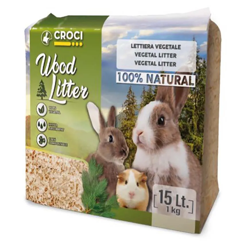 croci-wood-litter-liti-re-lapin-v-g-tale-1-kg image 1