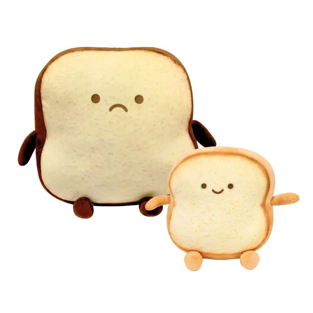 croci-toast-coussin-animal-peluche-doux-40x40x18-cm image 1