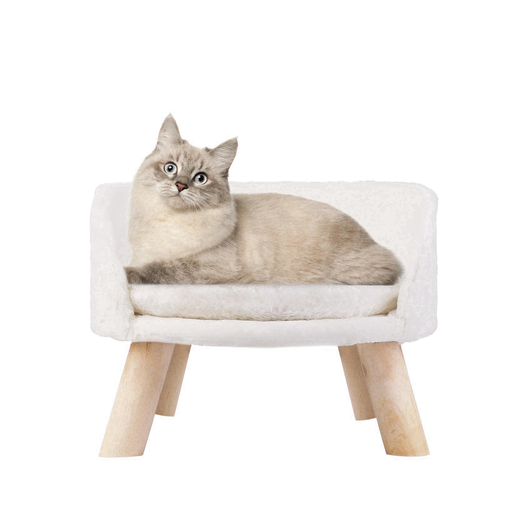 bingopaw-pet-sofa-canap-chat-blanc-sur-pieds-d-houssable image 8