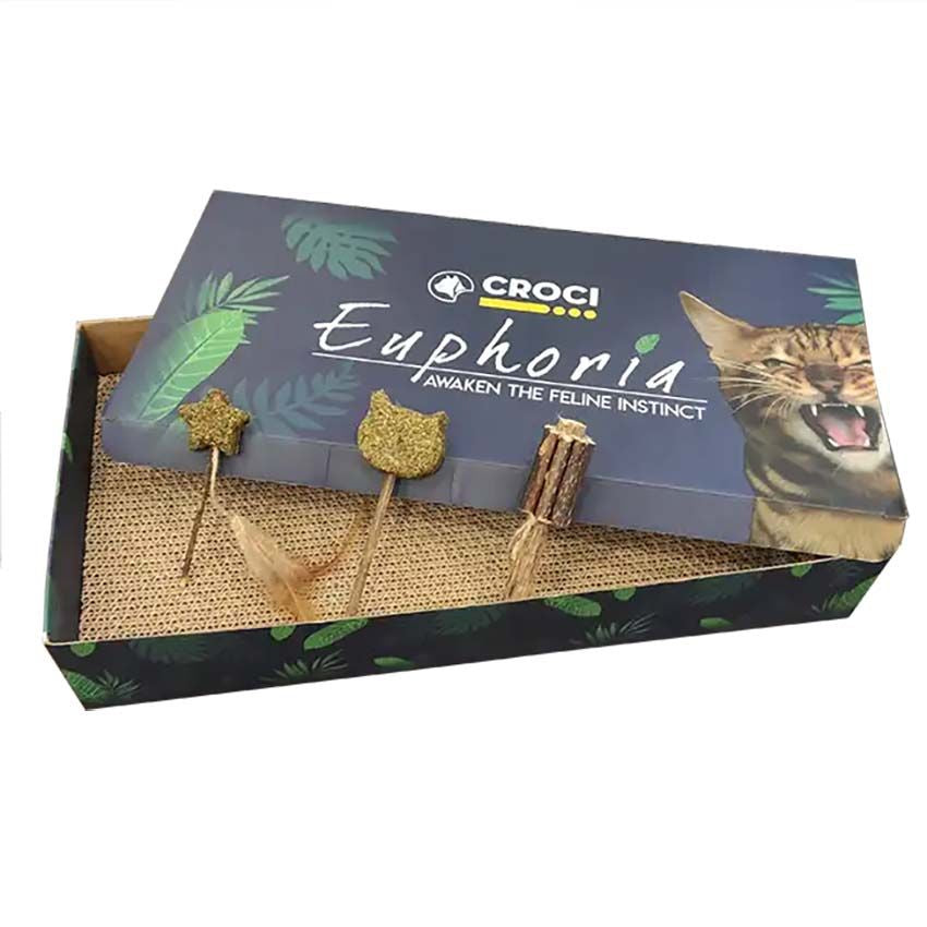 croci-euphoria-kit-griffoir-chat-carton-herbe-chat image 2