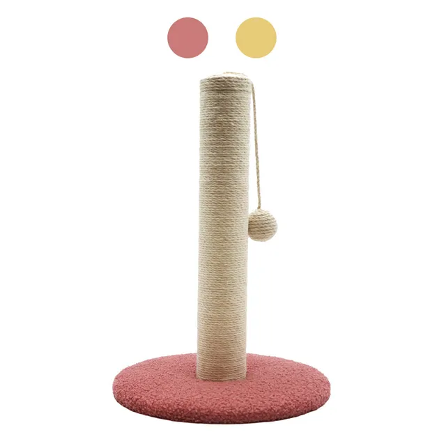 croci-pastel-griffoir-chat-sisal-balle-rose-42-cm image 1