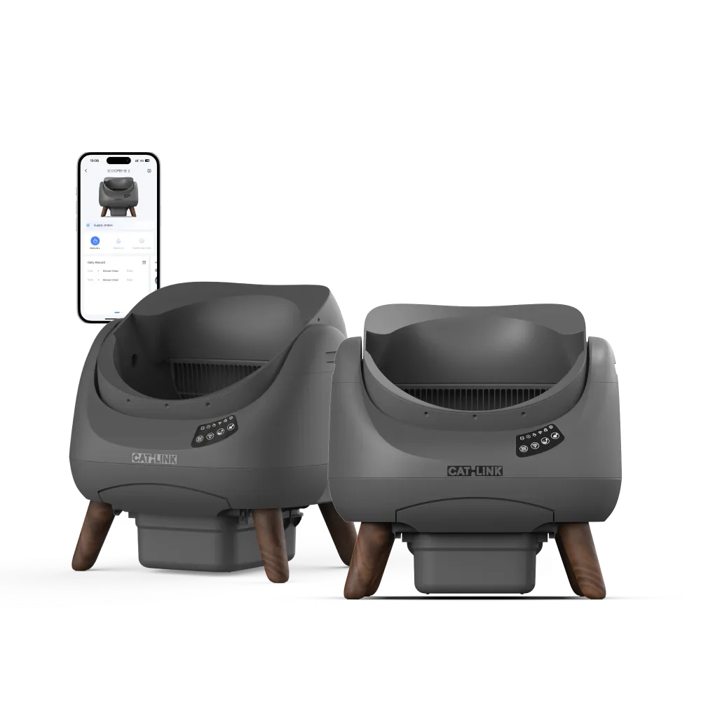catlink-scooper-open-x-liti-re-autonettoyante-lot-de-2-gris-fonc image 1