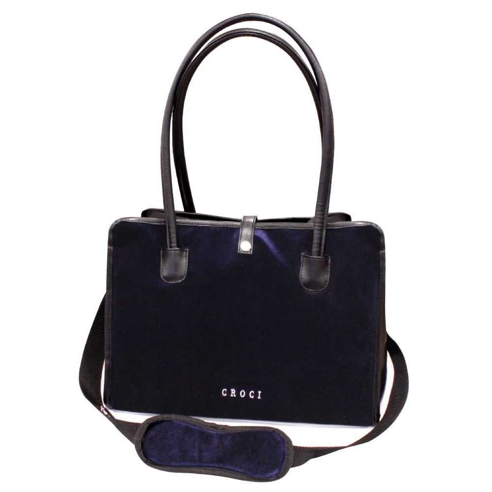 croci-velor-sac-transport-chien-chat-velours-noir image 1