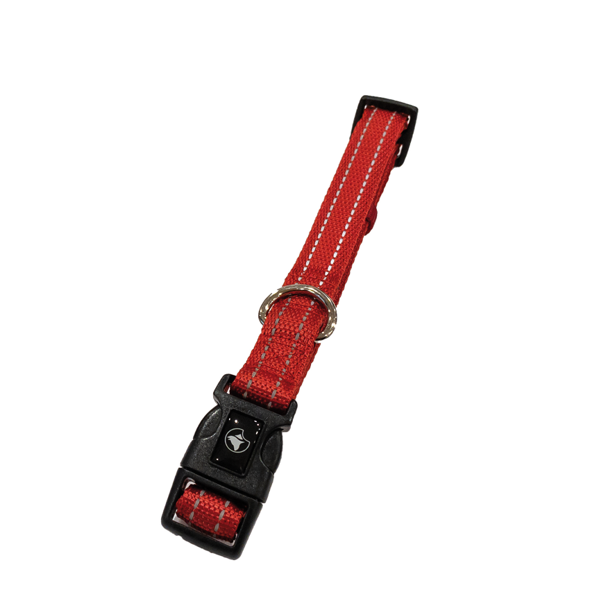 croci-soft-reflective-collier-chien-nylon-rouge-35-55 image 6