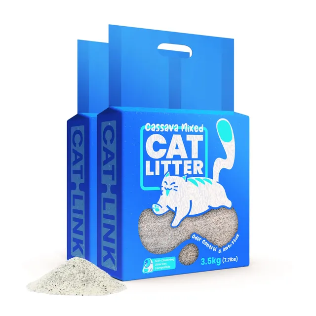 catlink-cat-litter-liti-re-chat-manioc-mixte-2-sachets-sans-parfum image 1