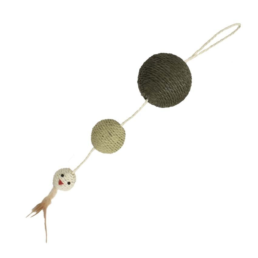 croci-bobby-plume-jouet-chat-corde-papier-noir-55-cm image 4