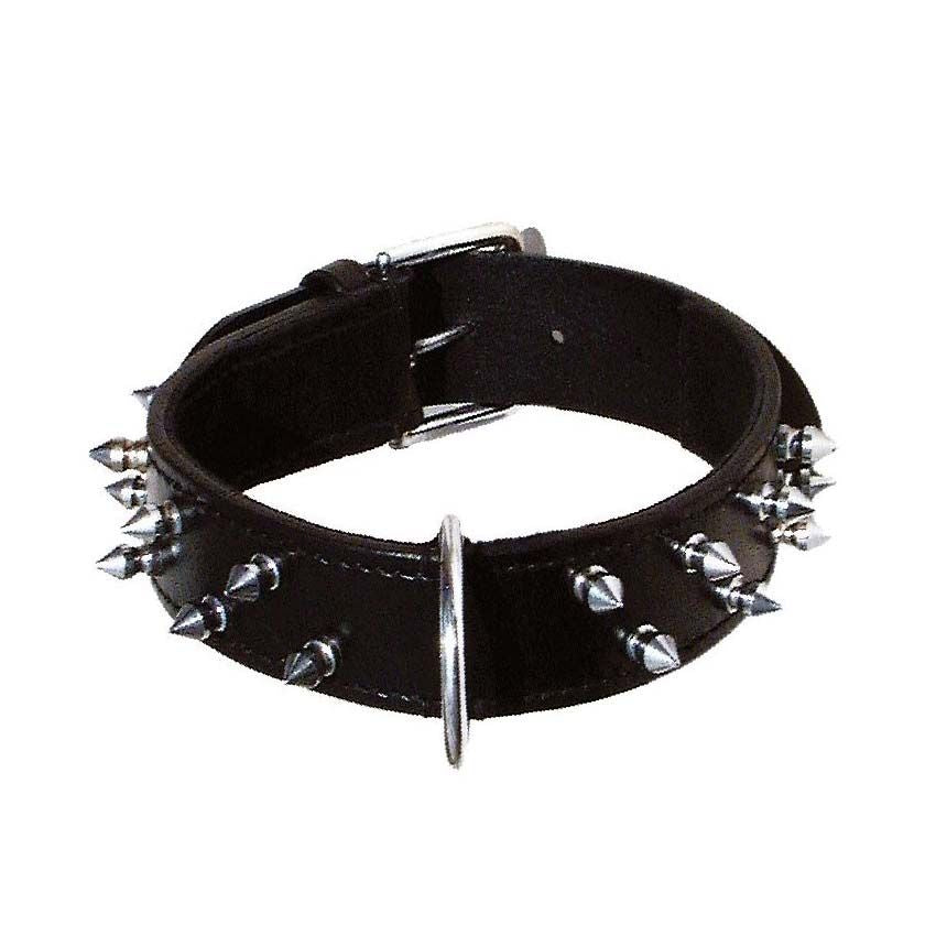 croci-bobby-rock-collier-chien-cuir-clout-noir-50-cm image 1