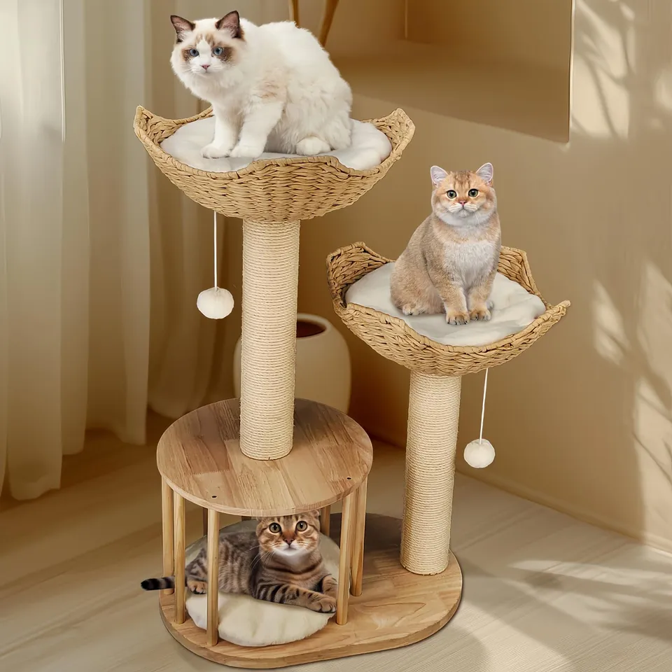bingopaw-arbre-chat-99-cm-sisal-2-plateformes-niche image 1