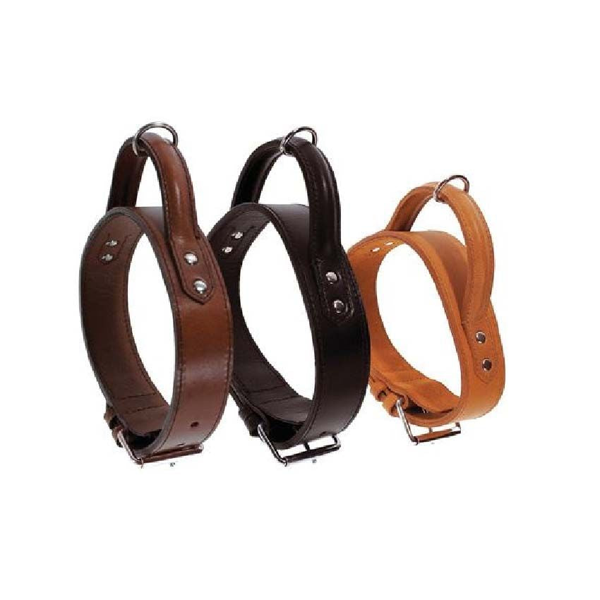 croci-bobby-bombee-collier-chien-cuir-marron-88-cm image 2