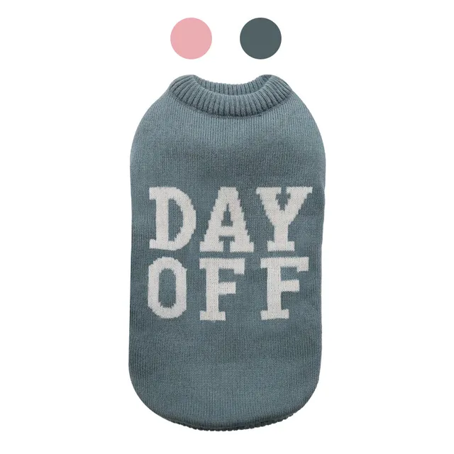 croci-day-off-pull-chien-gris-35-cm-chaud-jacquard image 1