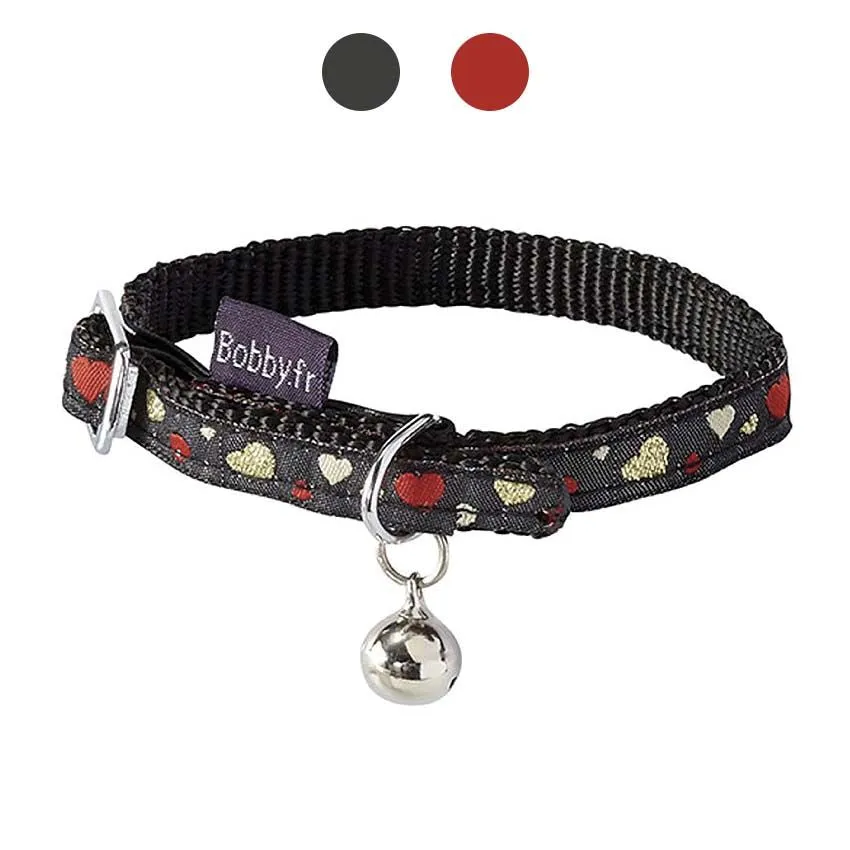 croci-bobby-lovely-collier-chat-nylon-c-urs-noir-30-cm image 1