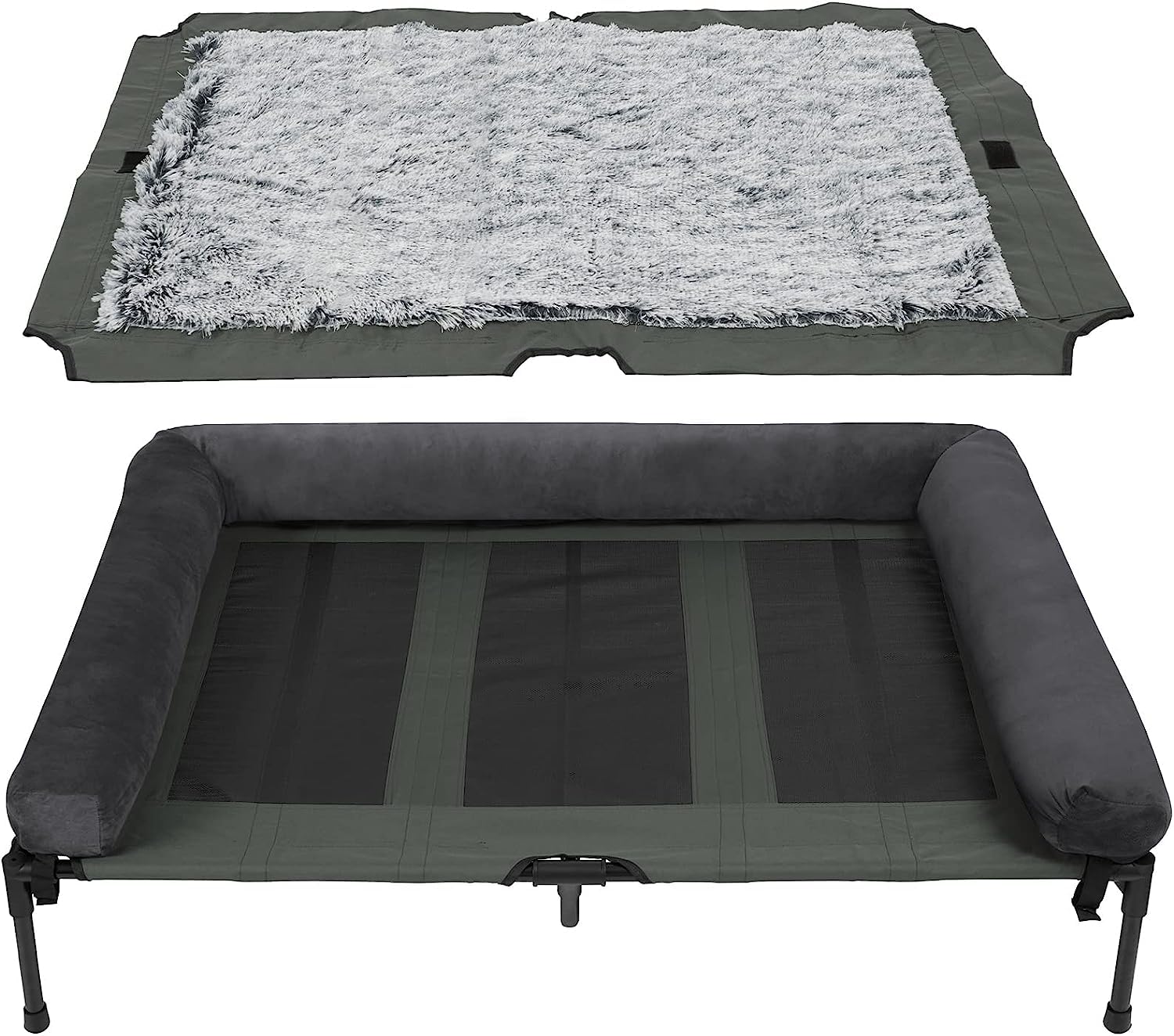 bingopaw-dog-bed-lit-sur-lev-chien-xxl-130-cm-gris image 1
