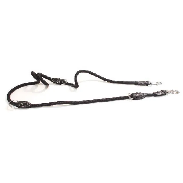 croci-tubular-laisse-chien-corde-noire-1-2-x-200-cm image 1