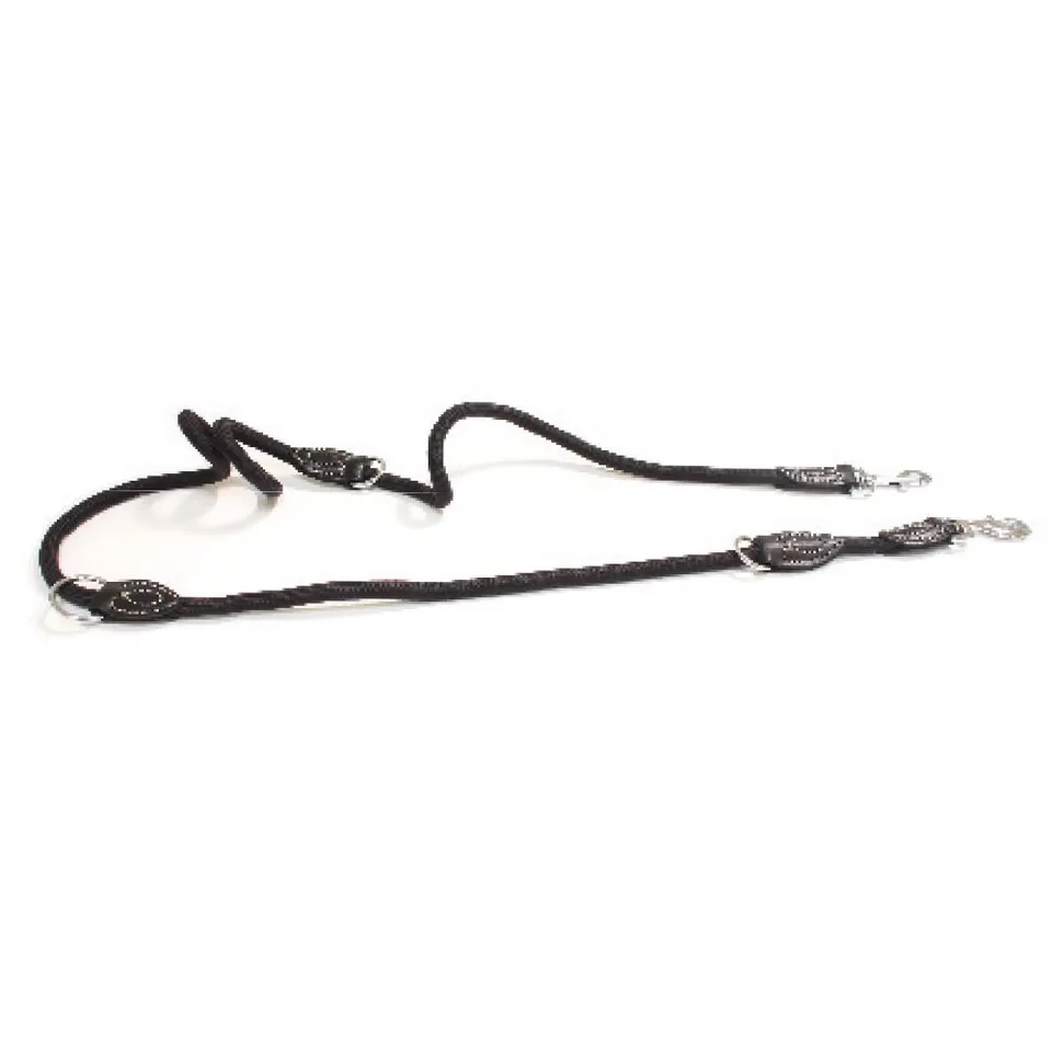 croci-tubular-laisse-chien-corde-noire-1-2-x-200-cm image 1