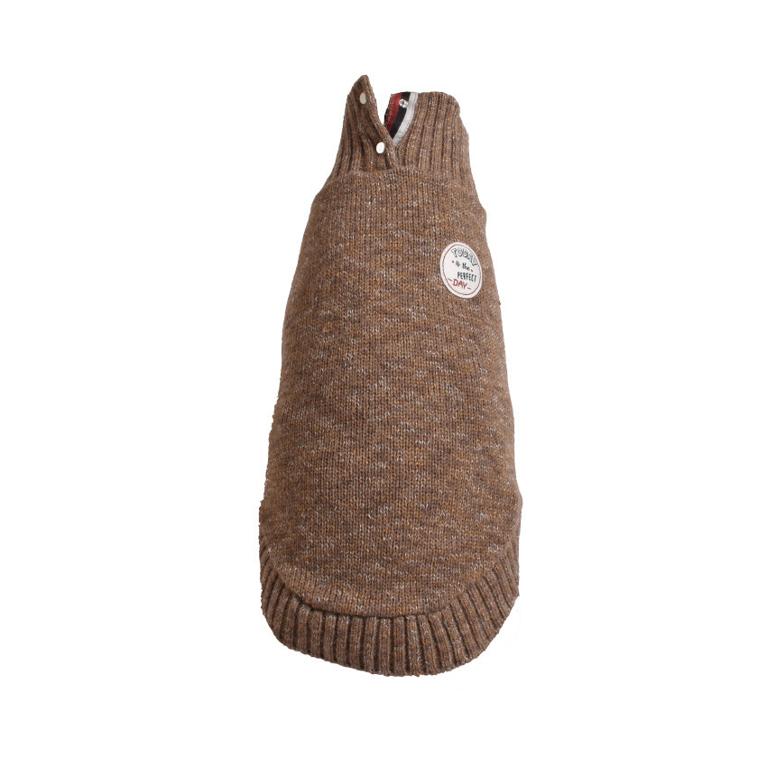 croci-today-pull-tricot-chien-col-haut-beige-m-36-cm image 4